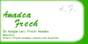 amadea frech business card